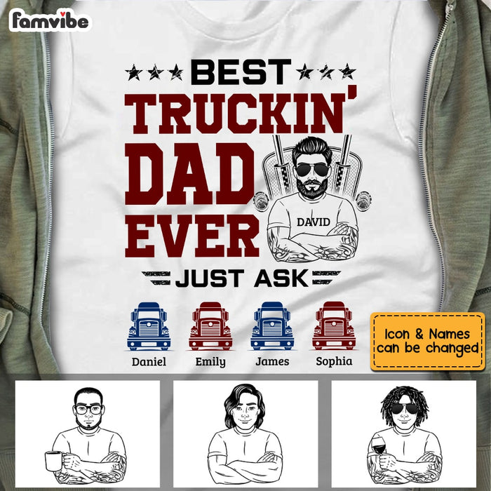 Personalized Dad Trucker T Shirt MY163 32O53 1