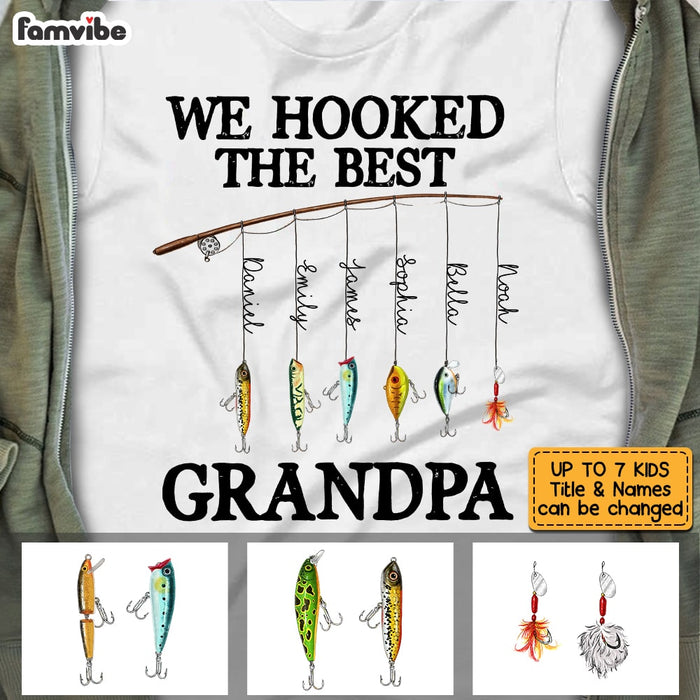 Personalized Grandpa Fishing T Shirt MY183 31O53 - Famvibe