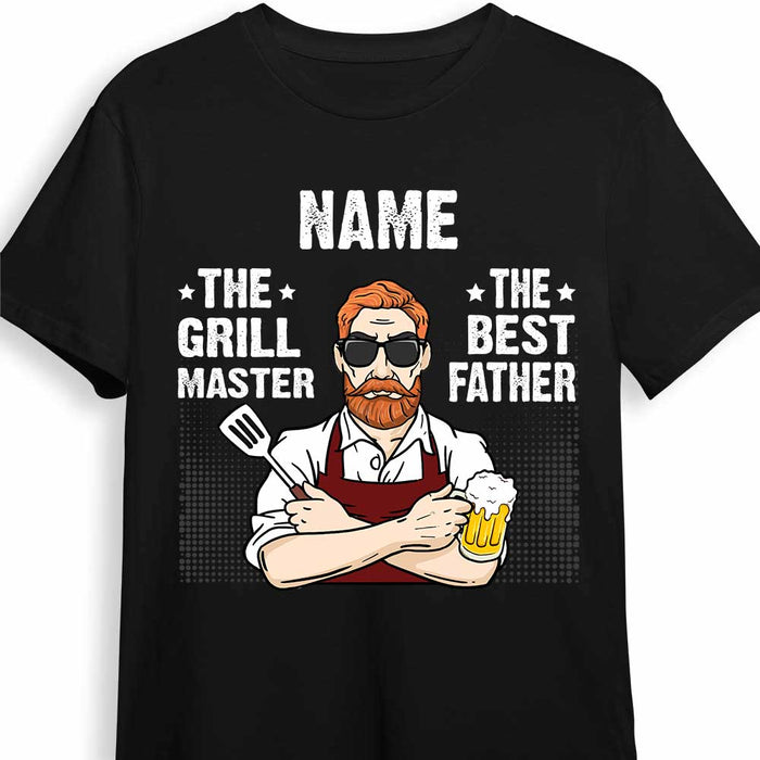 Personalized BBQ Dad Grandpa T Shirt MY184 85O34 1