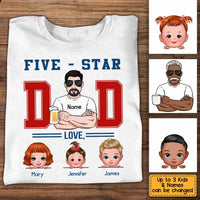 Personalized Dad Five Star T Shirt MY171 30O34 thumb 1