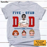Personalized Dad Five Star T Shirt MY171 30O34 thumb 1