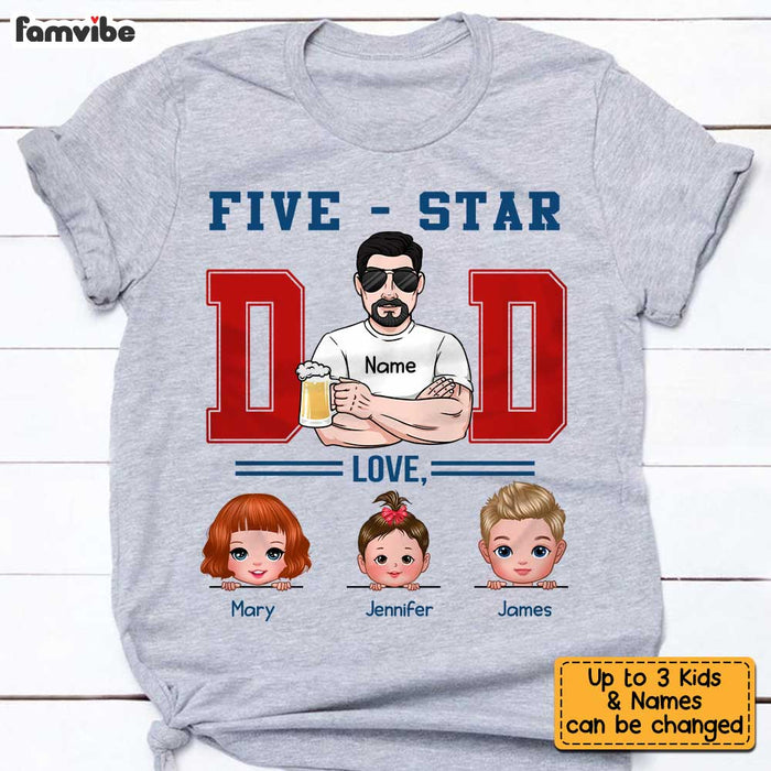 Personalized Dad Five Star T Shirt MY171 30O34 1