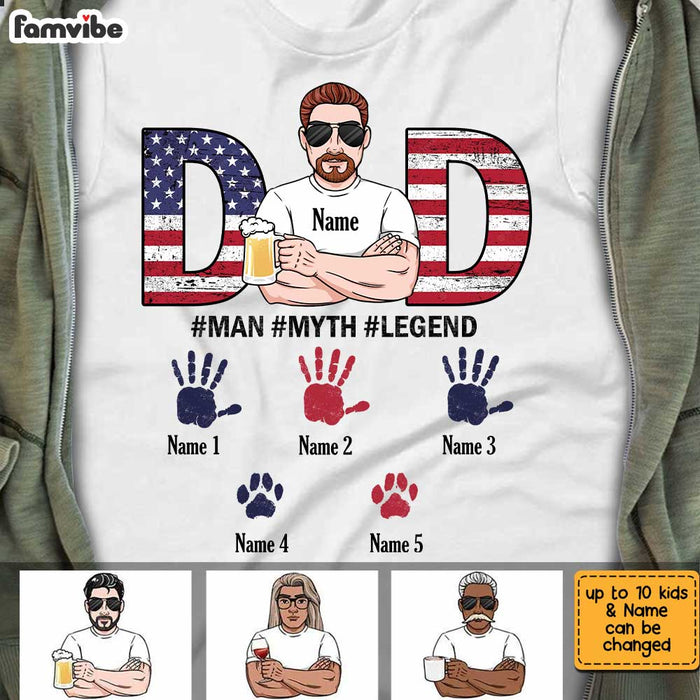 Personalized Dad The Man The Myth The Legend T Shirt MY183 30O34 1