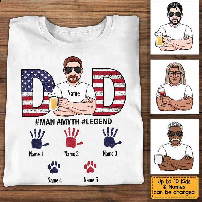 Personalized Dad The Man The Myth The Legend T Shirt MY183 30O34 1