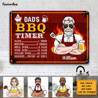 Personalized Dad BBQ Grill Metal Sign MY191 30O28 thumb 1