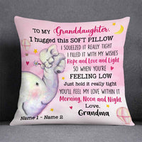 Personalized Elephant Granddaughter Hug This Pillow JR32 81O58 thumb 1