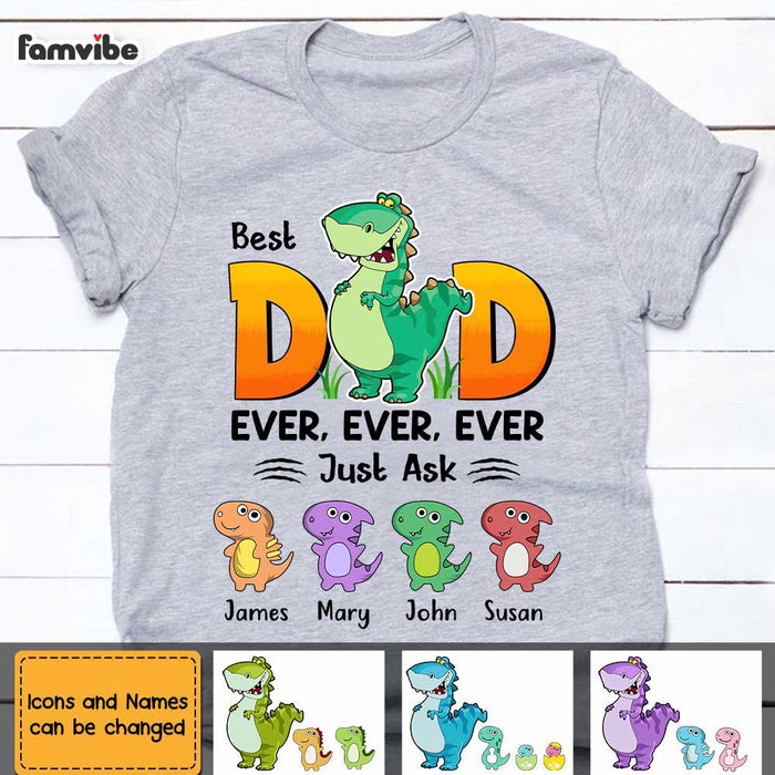 Personalized Dad Dinosaur T Shirt MY193 30O47 1