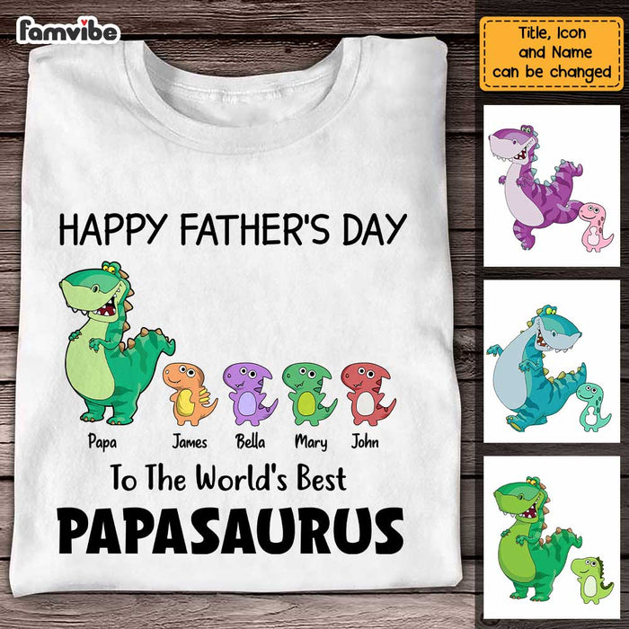 Personalized Dad Dinosaur T Shirt MY213 30O47 1