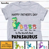 Personalized Dad Dinosaur T Shirt MY213 30O47 thumb 1