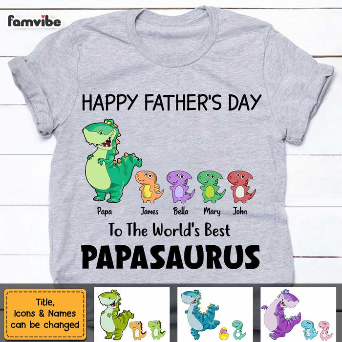 Personalized Dad Dinosaur T Shirt MY213 30O47 1