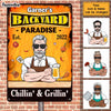 Personalized Dad Grandpa BBQ Grill Outdoor Metal Sign MY202 32O47 1