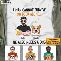 Personalized Dog Dad Grandpa T Shirt MY214 30O53 thumb 1
