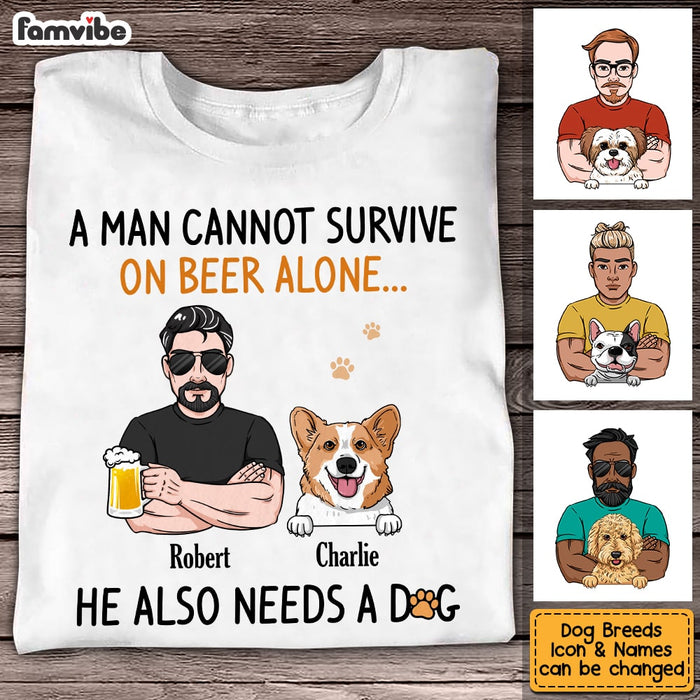 Personalized Dog Dad Grandpa T Shirt MY214 30O53 1