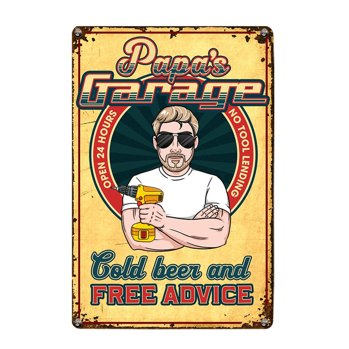 Personalized Dad Grandpa Garage Metal Sign MY211 85O28 1