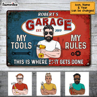 Personalized Dad Garage Metal Sign MY211 30O53 thumb 1