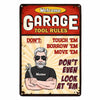 Personalized Dad Grandpa Garage Tool Rules Metal Sign MY211 32O47 1
