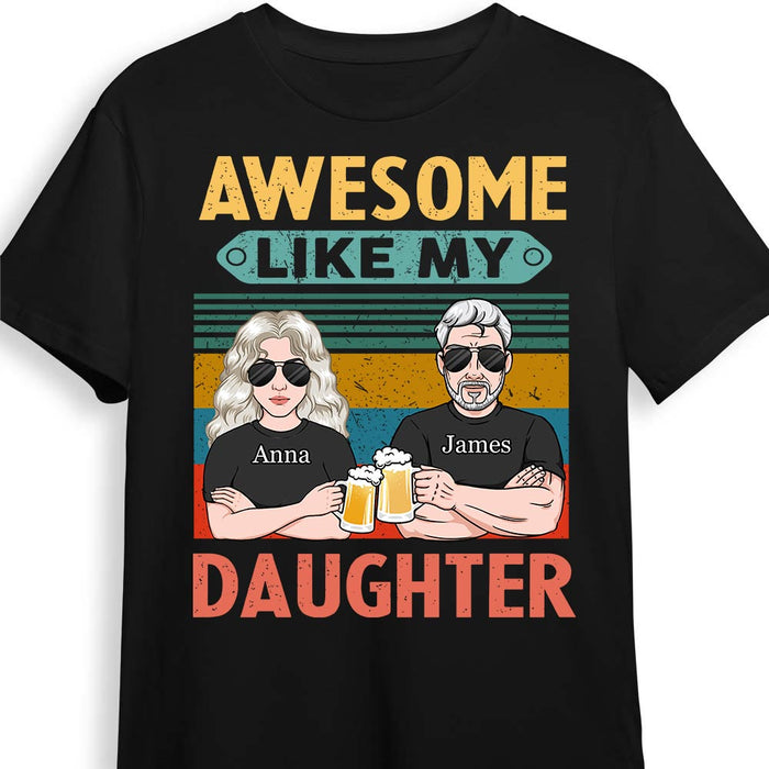 Personalized Dad Daughter Awesome Matching T Shirt MY252 O58O28 1