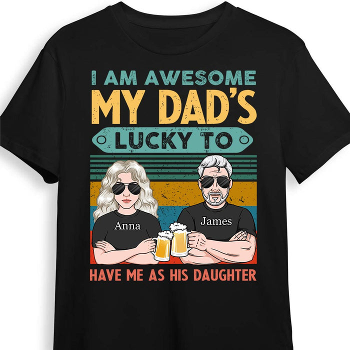 Personalized Dad Daughter Awesome Matching T Shirt MY252 O58O28 1