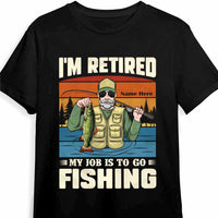 Personalized Dad Grandpa Retired Fishing T Shirt MY251 23O47 thumb 1