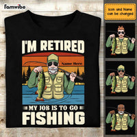 Personalized Dad Grandpa Retired Fishing T Shirt MY251 23O47 thumb 1