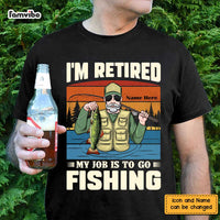 Personalized Dad Grandpa Retired Fishing T Shirt MY251 23O47 thumb 1
