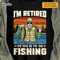 Personalized Dad Grandpa Retired Fishing T Shirt MY251 23O47 thumb 1