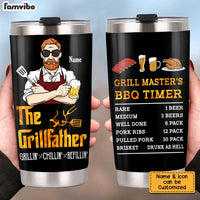 Personalized Dad Grillfather BBQ Timer Steel Tumbler MY261 O58O34 thumb 1