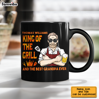 Personalized Dad King Of The Grill BBQ Mug MY92 32O28 thumb 1