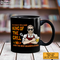 Personalized Dad King Of The Grill BBQ Mug MY92 32O28 thumb 1