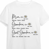 Personalized Mom Grandma Great Grandma Birth Flower T Shirt MY261 23O47 thumb 1