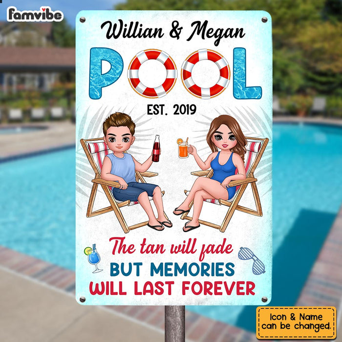 Personalized Pool Good Memories Metal Sign MY271 85O28 1
