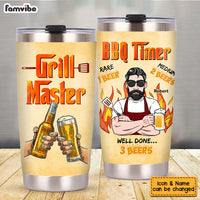 Personalized Dad BBQ Grill Steel Tumbler MY271 32O53 thumb 1