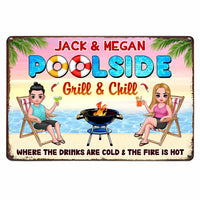 Personalized Pool Grill Metal Sign MY301 85O47 thumb 1