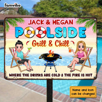 Personalized Pool Grill Metal Sign MY301 85O47 thumb 1