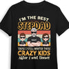 Personalized Stepped Up Dad T Shirt MY313 O58O53 1