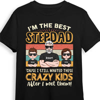 Personalized Stepped Up Dad T Shirt MY313 O58O53 thumb 1