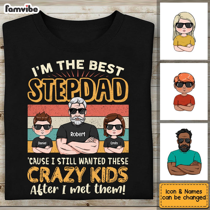 Personalized Stepped Up Dad T Shirt MY313 O58O53 1