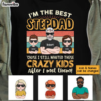 Personalized Stepped Up Dad T Shirt MY313 O58O53 thumb 1