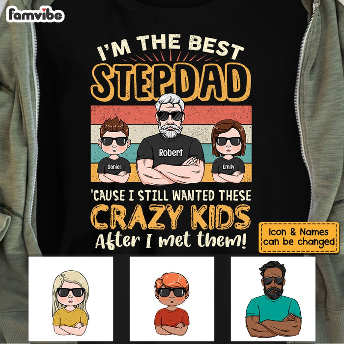 Personalized Stepped Up Dad T Shirt MY313 O58O53 1