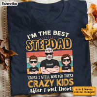 Personalized Stepped Up Dad T Shirt MY313 O58O53 thumb 1