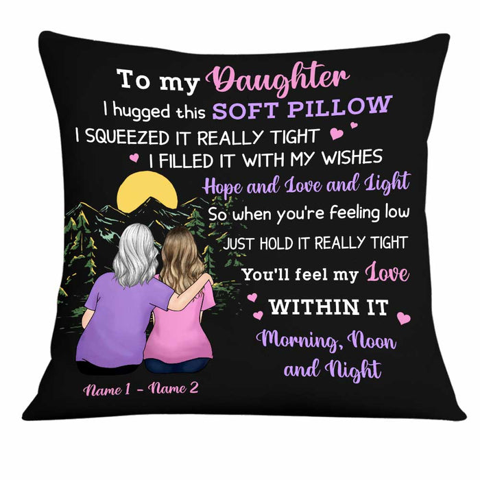 Personalized Mom Grandma Black Pillow MY311 O58O34 1