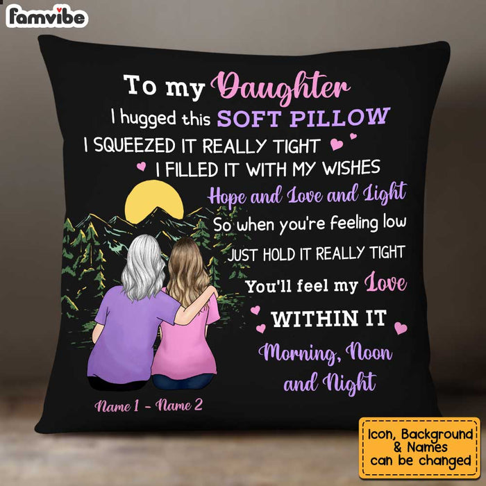 Personalized Mom Grandma Black Pillow MY311 O58O34 1