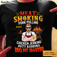 Personalized Dad Grill Meat Smoking BBQ T Shirt MY311 23O53 thumb 1