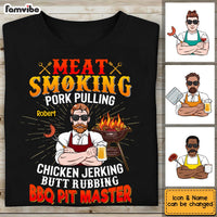 Personalized Dad Grill Meat Smoking BBQ T Shirt MY311 23O53 thumb 1