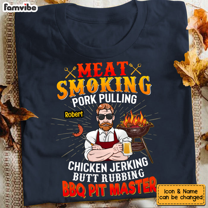 Personalized Dad Grill Meat Smoking BBQ T Shirt MY311 23O53 1