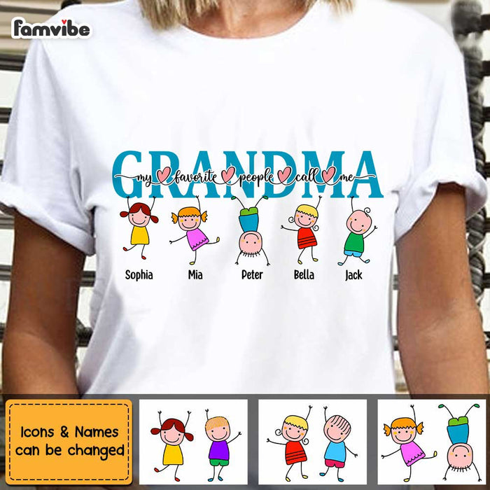 Personalized Mom Grandma Doodle T Shirt MY311 85O47 1