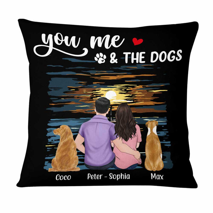 Personalized Husband Wife Couple Dog Pillow JN21 58O47 1