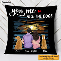 Personalized Husband Wife Couple Dog Pillow JN21 58O47 thumb 1