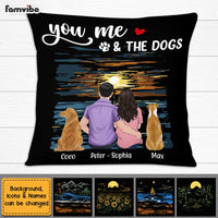 Personalized Husband Wife Couple Dog Pillow JN21 58O47 thumb 1