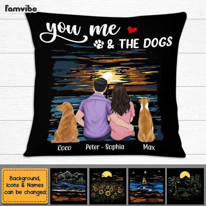 Personalized Husband Wife Couple Dog Pillow JN21 58O47 1